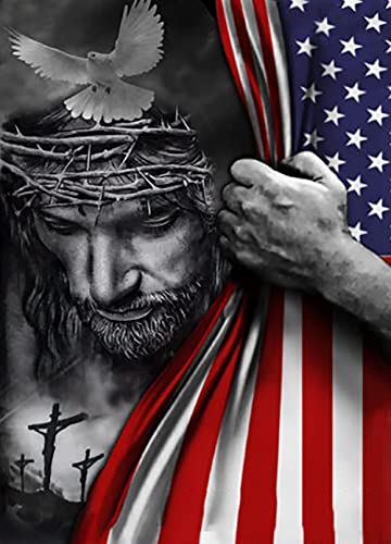 Hongjie 5D Diamond Art Painting Kit Religion Jesus 16X20 inches for Adults