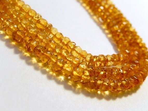 Citrine de qualité supérieure en rondelles facettées de 3.5mm pour joaillerie