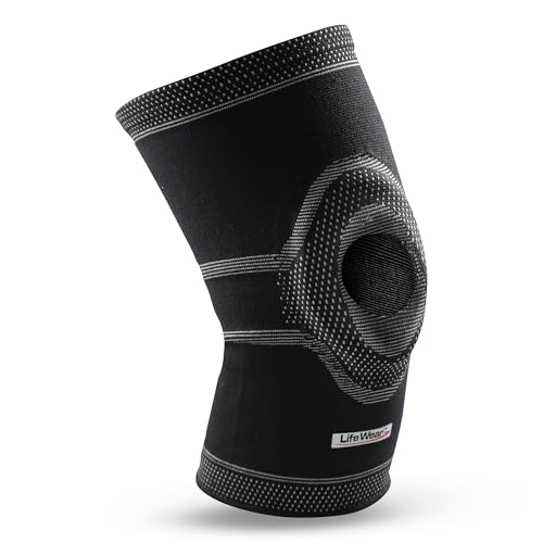 Image of Life Wear Knee Cap Open Patella, Adjustable Knee Support Brace, Anatomical Design for Stability, Non-Constricting Edges and Open Patella for Pain Relief and Free Movement, Size Small (M)