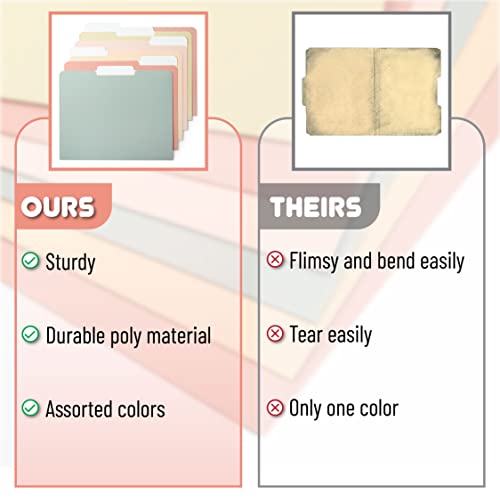 Mr. Pen- File Folders, 18 Pack, Vintage Colors, 1/3-Cut Tab, File Folders Letter Size, Colored File Folders, Office File Folder, Colored Folders, Office Supplies File Folders, File Folders With Tabs #TOP4