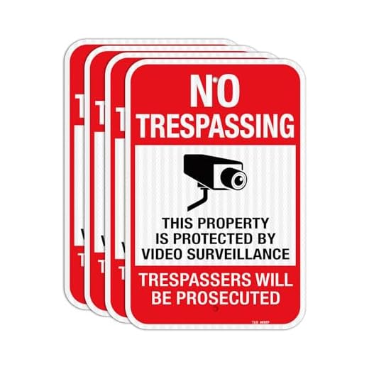 T&R No Trespassing Signs (4 Pack)