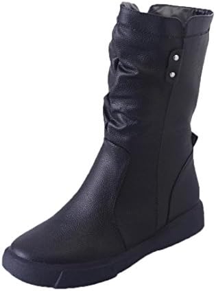 Ladies Womens Low Wedge Buckle Biker Ankle Trim Flat Zipper Ankle Mid Calf Boots Shoes