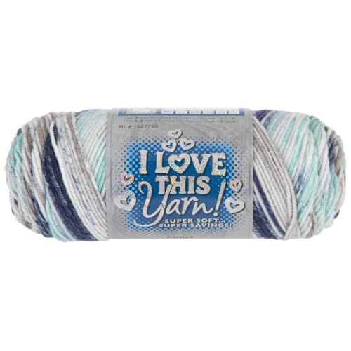 Image of Hobby Lobby Print I Love This Yarn - 4 Medium 100% Acrylic, 252 Yards, Yarn for Crocheting Knitting Blankets, Hats & Accessories, Set of 2, 744 Cypress Land