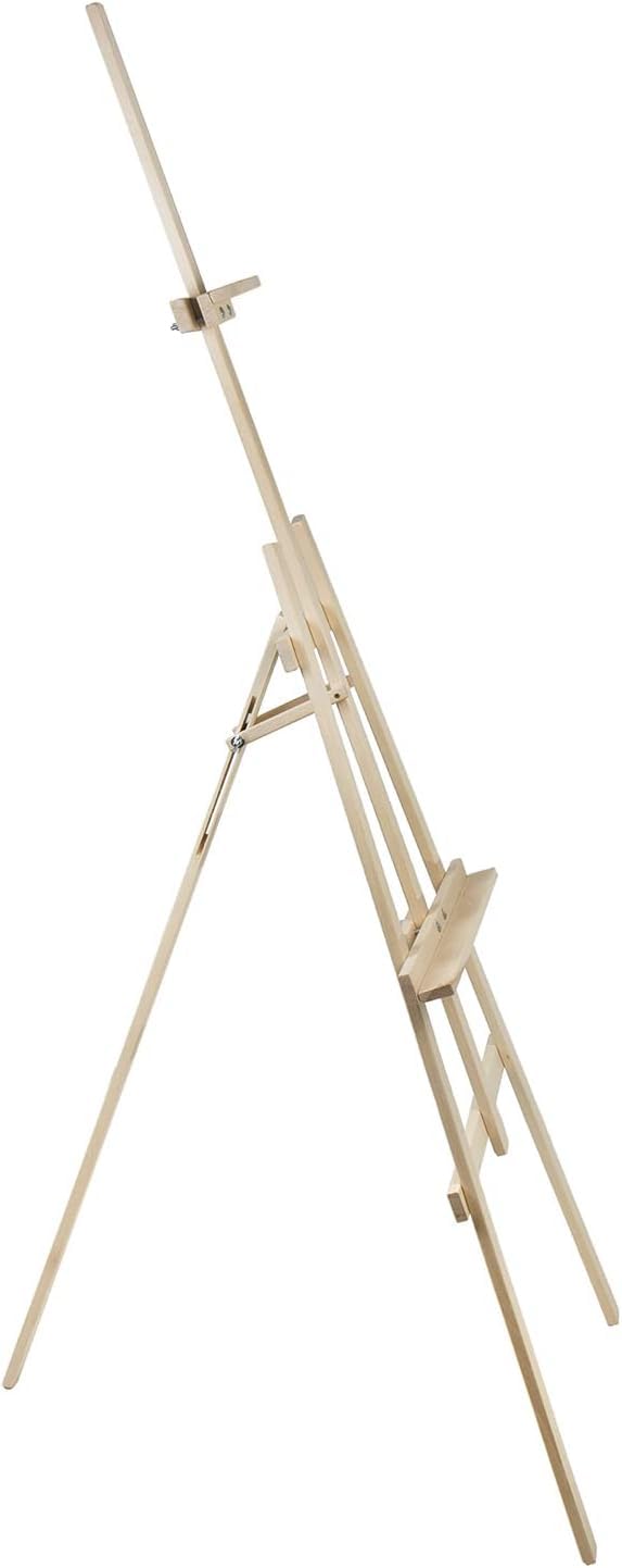 Chevalet en Bois Réglable pour Peinture – Idéal pour Artistes, en Hêtre Robuste et Durable, Hauteur Ajustable pour Confort Optimal (Bois, 2-180 cm)