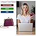 Cute Small Coin Purse & Credit Card Holder for Women Fashion Crossbody Chain Wallet Leather Coin Pouch Change Purse for Cash Key (Magenta)