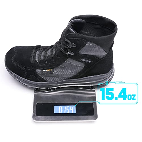 NORTIV 8 Men's Lightweight Hiking Work Boots 6 Inches Tactical Military Boots Lightweight Outdoor Motorcycle Combat Boots SNMT221M Black Size 9.5 M US - Thumbnail 3