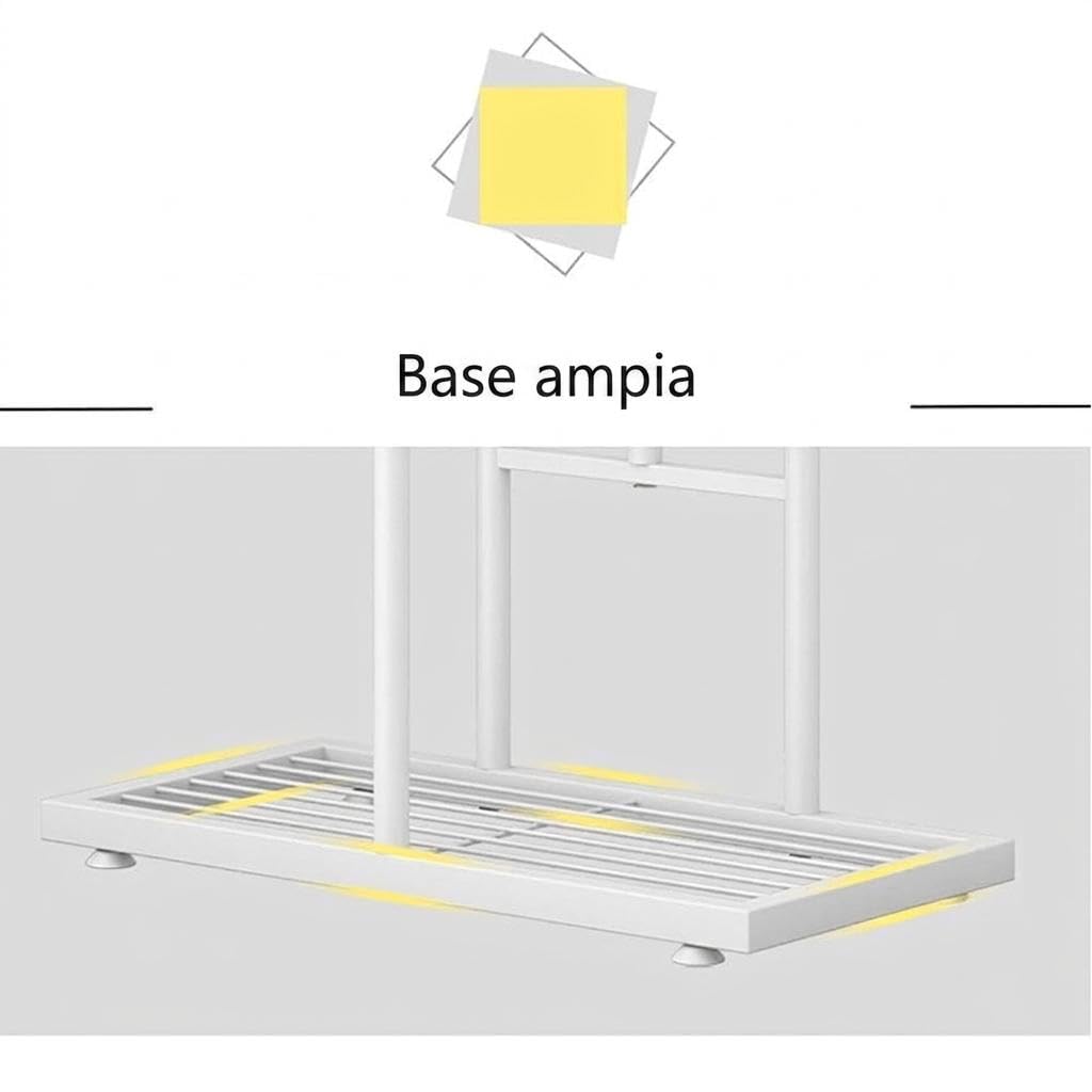 GarveeHome Scaffale bagno in metallo a 5 ripiani - Porta piante angolare alto per 6 vasi - Espositore multi-livello per interni ed esterni - Ideale per soggiorno, balcone, bagno - Bianco