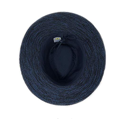 Women’s Victoria Fedora Sun Hat – Upf 50+, Adjustable, Packable, Mixed Navy #TOP3