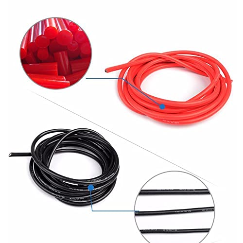 Gruiqrd 8 Gauge Silicone Wire 16.4 Feet（8.2 Feet Black and 8.2 Feet Red) Soft and Flexible Low Impedance,8 AWG Silicone Wire 1650 Strands of 0.08 mm Copper Wire for RC Car, Drone, Airplane Battery etc - Image 3