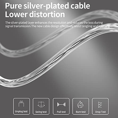 CCA KZ ZSN Pro X Dual Driver In Ear Earphone 1BA 1DD Wired Earphone HiFi Sport Gaming Earbuds Headphones Compatibility for Phone Computer Tablet with Gift Set