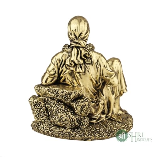 Image of INDICAST Brass 2 inch Sai Baba Statue | Symbol of Faith and Blessings | Sai Baba Murti Hindu God Idol Figurine Perfect for Decoration Puja & Gifting Purpose Sculpture (Weight- 50gm)