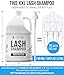STACY LASH Eyelash Extension Shampoo 1US Gal / 128 fl.oz. / 3.78L / Eyelid Foaming Cleanser/Safe Wash for Extensions & Natural Lashes/Supplies for Professional & Home Use / 50 Aftercare Cards