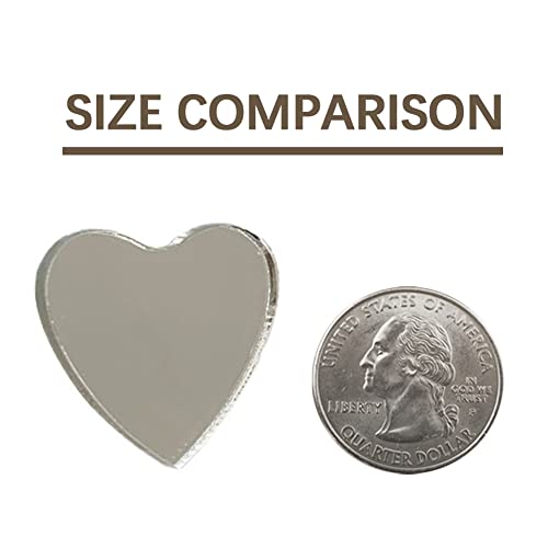 Wayuto 8Pcs Heart Mirror Magnets Cute Silver Decorative Magnet Set For Office Kitchen Refrigerator Locker Whiteboard Photo Note Strong Magnetic Scratch-Free Fridge Stickers Unique Funny Gifts 1In #TOP6
