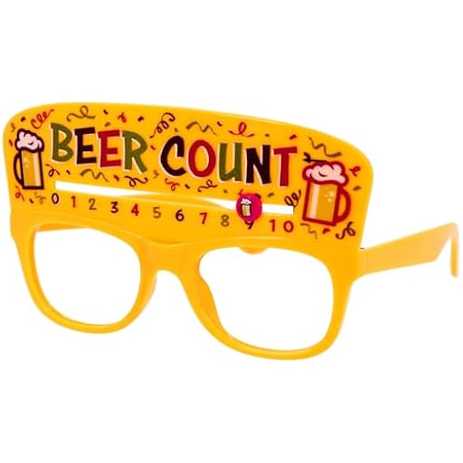 Folat 24085 Gafas de fiesta - Contador de cerveza - "Beer count" - Amarillo - Vasos para fiestas, fiestas temáticas, carnaval, vasos para festivales de cerveza | Ya disponible en tu tienda friki favorita! En mundofriki.es!