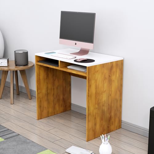 Image of Bniture Wooden Study Table for Home | Engineered Wood Laptop Study Table | Multi Purpose Office Desk for Laptop, Computer, Writing | Table for Study, Workstation Home, Giant Wood & Frosty White