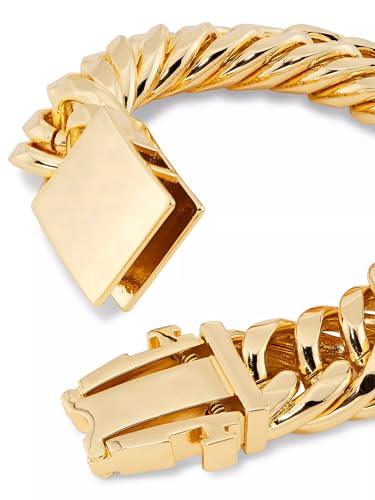 Kenneth Jay Lane Polished Gold Braided Chain Link Necklace and Bracelet3