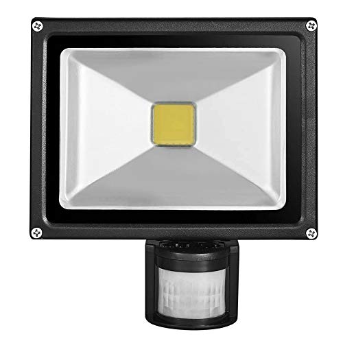 ALPHA DIMA 10W 20W 30W 50W LED Strahler Bewegungsmelder Außen Fluter LED Aussenstrahler Mit BewegBungsmelder IP65 Wasserdicht LED Lampen Gartenlampe 3000K Warmweiss Warmweiß Flutlicht(50 watt) Cover