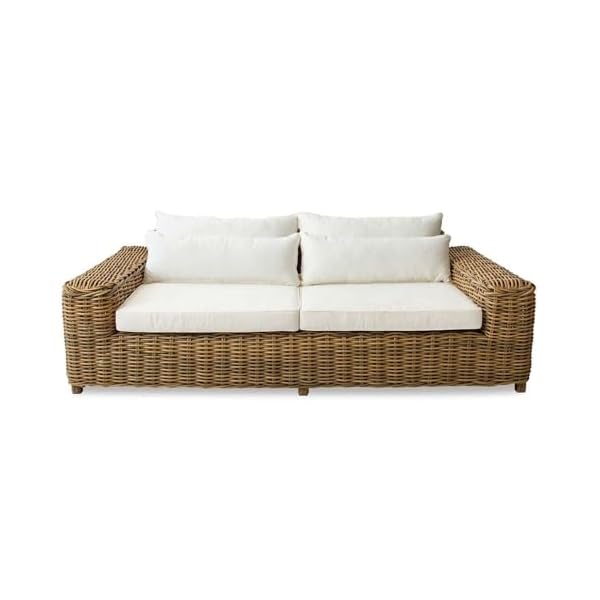 Loberon Sofa Camas Polyrattan Braun/Creme