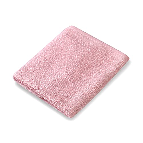 Takefu 100% Bamboo Rayon, Washcloths, Face Towel, Pink, 9" X 9" Deodorizing, Water Absorption, Hypoallergenic, Healing Fiber (Imported From Japan) #TOP2