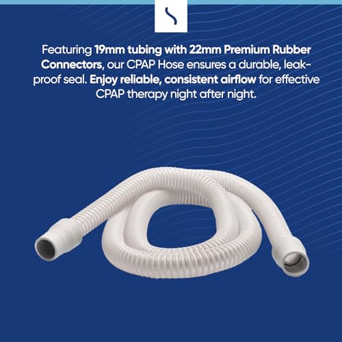 Universal CPAP Tube by Snugell (8ft) - Medical Grade Flexible Polymer CPAP Hose - Compatible with All Major CPAP Machines and Most CPAP BiPap, and BiLevel Device Brands