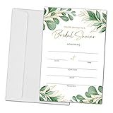 Bridal Shower Invitation Cards with Envelopes - Greenery Invites for Wedding, Engagement, Showers, P