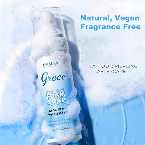 Foaming Tattoo Soap, 5oz Tattoo Aftercare Soap Cleanser for New Tattoos & Piercings - Fragrance Free, Vegan & Cruelty-Free Ultra Gentle Tattoo Supplies — view 3