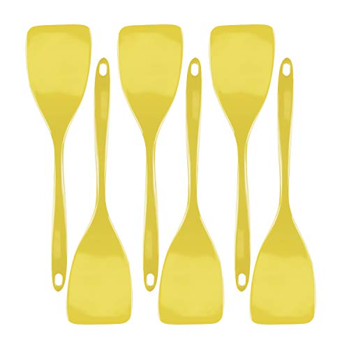Spatula, Turner for Non-stick pans, Heat Resistant, BPA Free Melamine Utensil with Ergonomic Handle, 11 inch, Set of 6 by Reston Lloyd, Lemon