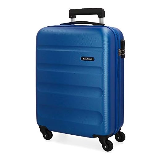 Roll Road Flex Maleta de cabina Azul 38x54x20 cms Rígida ABS Cierre combinación 35L 2,5Kgs 4 Ruedas Equipaje de Mano