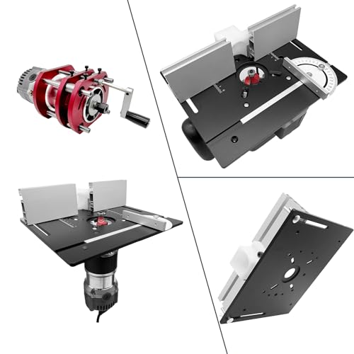 Frästisch für Oberfräsen Tisch, Oberfräsentisch, Frästisch-Einlegeplatten, Maximum Lift 51mm, TischfräSe zum Nuten Zapfenschneiden BesäUmen und Anfasen