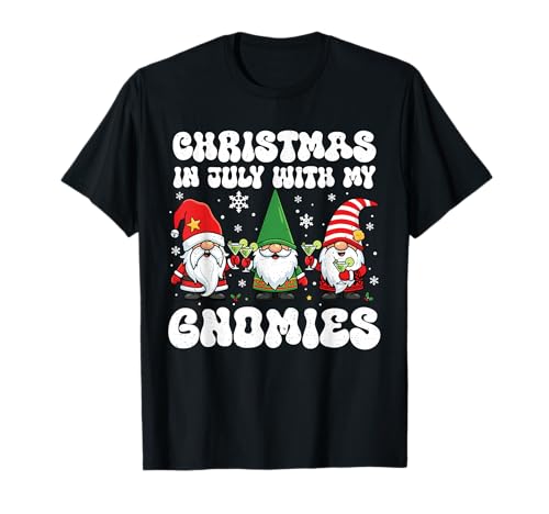 Funny Gnomes Summer Christmas in July Xmas Men Women Kids T-Shirt