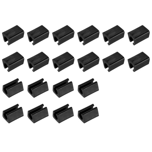 uxcell 24 Pcs Rectangle U Shaped Chair Leg Cover Fit 12mm Dia Chair Legs