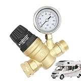 Ventil zur Regulierung des Wasserdrucks | Einstellbar | Druckminderer Ventil Mit Wasserfilter - Für die Verwendung in Wohnmobilen, Camping, Haus, Garten, Bewässerung und Sanitärsystem