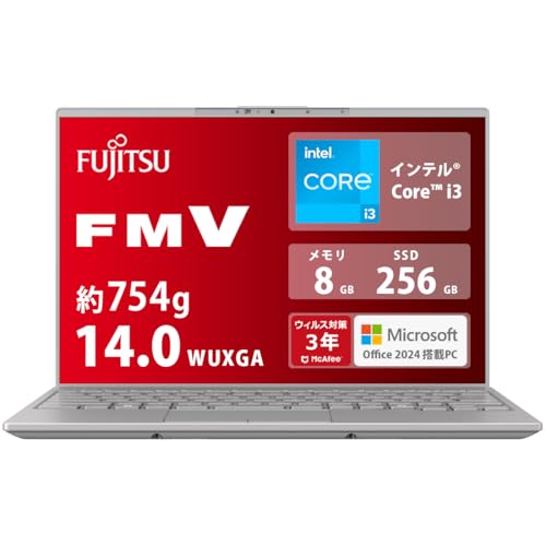 xm m[gp\R { FMV LIFEBOOK WU2/J3 (MS Office 2024/Win 11/14.0^/Core i3/8GB/SSD 256GB) UHV[Y AZ_WU2J3_Z695