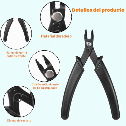 Miniatura 4 de Alicates De Crimpado Para Hacer Joyas,Alicates De Joyería Mini Alicates De Precisión Con Punta Plana Para Crimpado Y Doblar Alambre Herramientas De Fabricación De Joyas