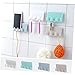 CHILDWEET Wall Mount Phone Charging Holder Hooks Adhesive Storage Rack for Easy Access Bedroom Kitchen Office No Damage to Walls for Cables White