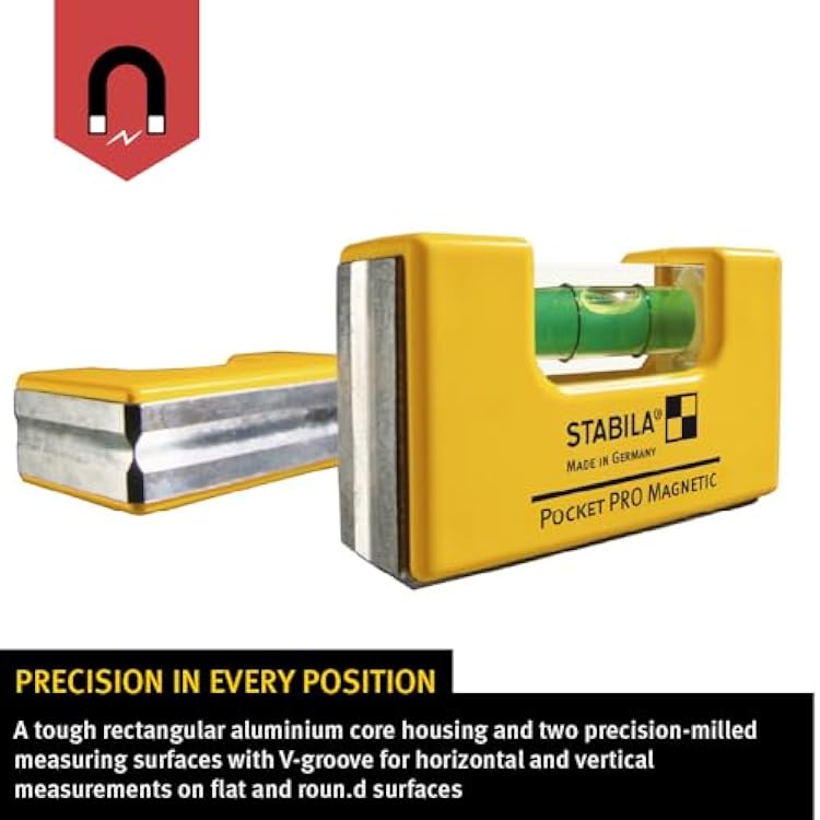 Stabila 11901 Magnetic Pocket Level PRO with Holster Yellow