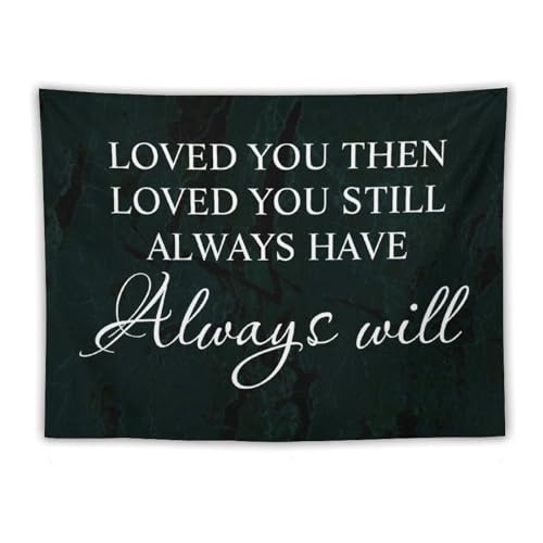 Tapiz para colgar en la pared Yelolyio con frase romántica para dormitorio (152x203 cm)