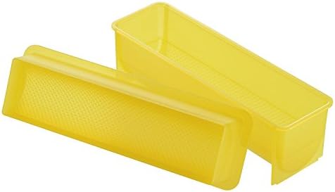 Plastic Sushi Making Mold Rice Roll Press Mold Rolling Sushi Futomaki Sushi Burrito, Non-Stick, BPA-Free, Yellow (2.5in x 8.0in x 2.4in)