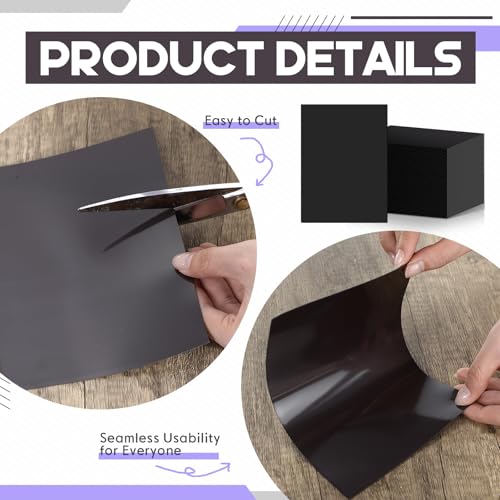 Image of 70 Pcs Non Adhesive Magnetic Sheet 5 x 7 Inch for Die Storage Flexible Magnetic Sheets Plain Sheet for Arts and Crafts Scrapbooking DIY Photography, Easy to Cut and Organize