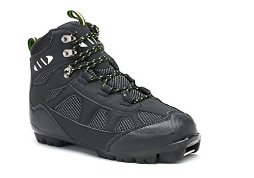 Whitewoods Junior 302 Nnn Nordic Cross Country Xc Touring Adventure Insulated Ski Boots, Black/Green, 34 #TOP1