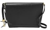 Serie: Maya Fossil Damen Handtasche Tasche Schultertasche Maya S Flap Crossbody Leder Schwarz