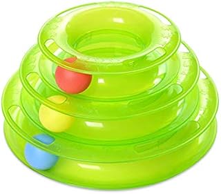 3 Level Tower Tracker (Green) | Pet Toys, Chasing Ball in Tower Game