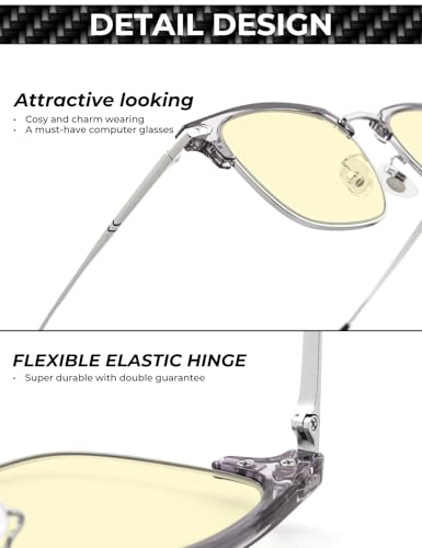 Image of ZanyLen Blue Light Blocking Glasses Men Computer Gaming Glasses For Mens