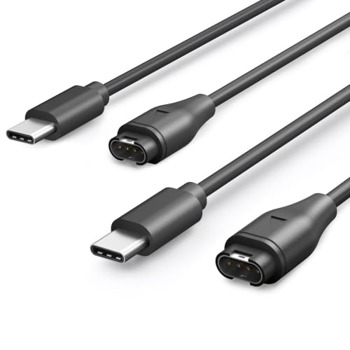 Superer 2 Pack USB C Charger for Garmin Watch Charger Cable