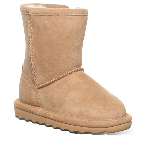 BEARPAW Elle Toddler Multiple Colors | Toddler's Boot Classic Suede with Zipper | Kid's Slip On Boot | Comfortable Winter Boot