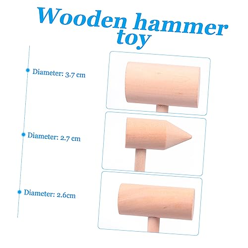 HEMOTON 5 Peças Pequeno Martelo De Madeira Brinquedo Musical Marretas De Caranguejo De Madeira Ferra