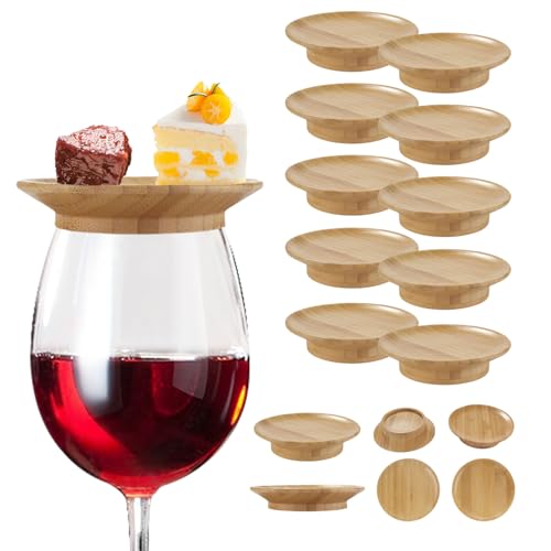 Decoración para copas de vino, para copas de vino, para copas de vino, para platos de aperitivos y postres (10 unidades)
