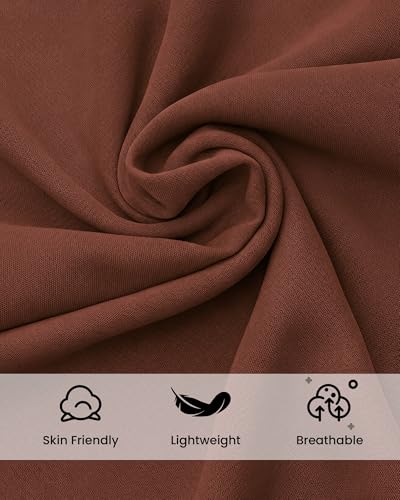 KIRUNDO Dress Pants Women 2026 Summer Polka Dot Palazzo Wide Leg Trousers Flowy Business Casual Slacks for Work with Pockets(Brown, Small) — view 5