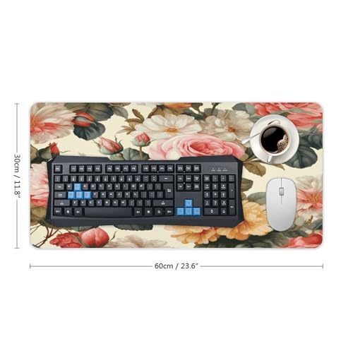 Vintage Floral Pad Mouse Large Antideslizante miniatura 2