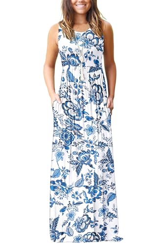 Image of AUSELILY Women's Classic Sleeveless Loose Plain Casual Long Maxi Dresses for Women 2026